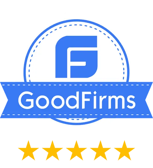 GoodFirms recognized, 5-star rated