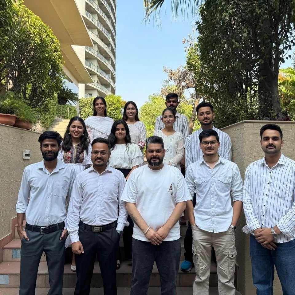 The Anviam team on an outdoor company retreat